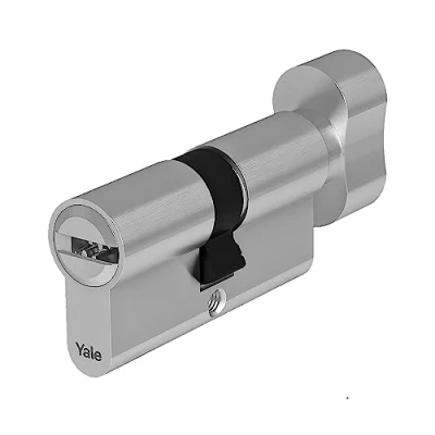 Imagen de Yale Cilindro Europeo de máxima Seguridad con pomo para Cerradura YC204KD304005N1 niquelado, 30/40 mm, 5 Llaves Pista Snake, 14 Pines
