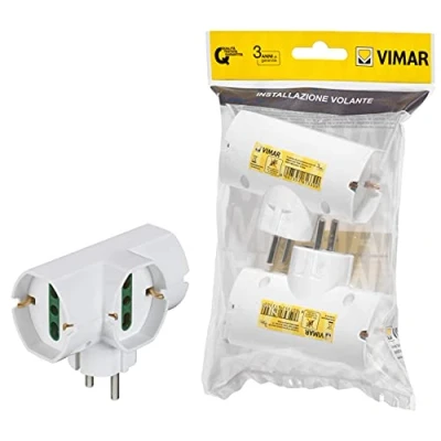Imagen de Vimar FP00316.B Adaptador Vert. S31+3Universal Blanco 2p