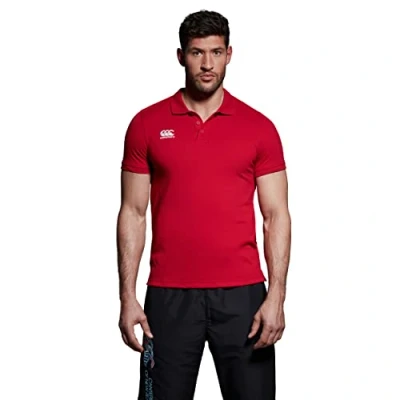 Imagen de Canterbury Waimak Polo para Hombre, Color Rojo, tamaño Extra Large