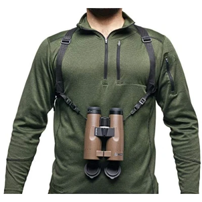 Imagen de Bushnell Arnés universal para prismáticos con hebillas de liberación rápida Ventilaciones malla Observación aves Viajes Vida salvaje Aire libre Animales Senderismo BASFHARN