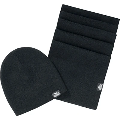 Imagen de Lonsdale Unisex SET Leafield Gorro, Talla: One Size, Black