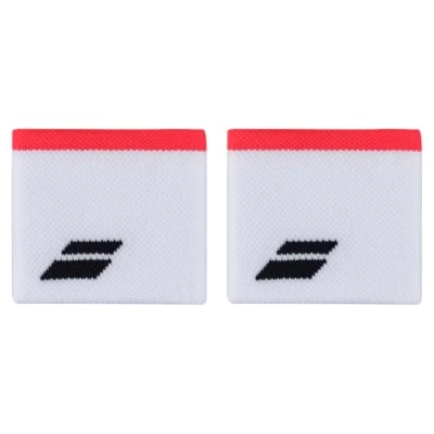 Imagen de Muñequeras Babolat Logo Blanco/rojo