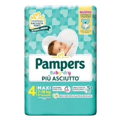 Imagen de Pampers Babydry Flash Talla 4 Maxi 7 18 kg pañales