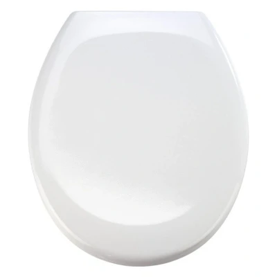 Imagen de Wenko Tapa de WC Ottana Antibacteriano, Dispositivo automático Descenso, sujeción higiénica Acero INOX Fix Clip Blanco