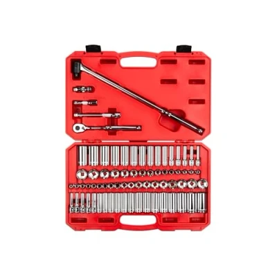 Imagen de TEKTON Juego de llaves vaso y trinquete 6 puntos 3/8 pulgadas, 73 piezas (1/4 1 pulgada, 24 mm) SKT15311