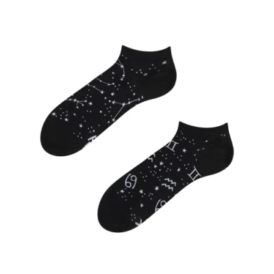 Imagen de Dedoles Calcetines Unisex Hombre Mujer y Niños Algodón muchos diseños divertidos diferente izquierda derecha, color: Negro, diseño: Signos del zodíaco (tobilleros), tamaño: 43 46