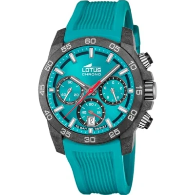 Imagen de LOTUS Reloj Hombre 18974/4 Chrono Caja de Fibra Carbono Negro Correa Caucho Azul