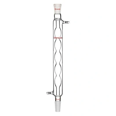 Imagen de Condensador de Allihn del vidrio Borosilicate StonyLab con 24/40 conjunto cristal laboratorio la longitud chaqueta 300mm