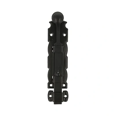 Imagen de Amig Pasador de Sobreponer Pestillo para puertas y ventanas Cierre resistente Acero Zamak Color: Negro 150 x 35 mm
