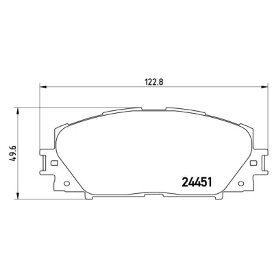 Imagen de BREMBO P 83 106 Juego de pastillas freno excl. contacto avisador desgaste sin accesorios TOYOTA: Prius III Hatchback, Plus