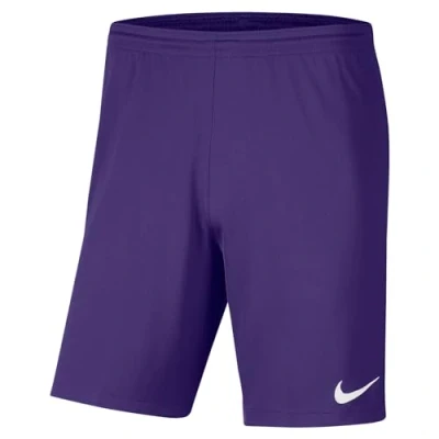 Imagen de Nike BV6855 547 Dri FIT Park 3 Shorts Hombre Court Purple/White Tamaño L