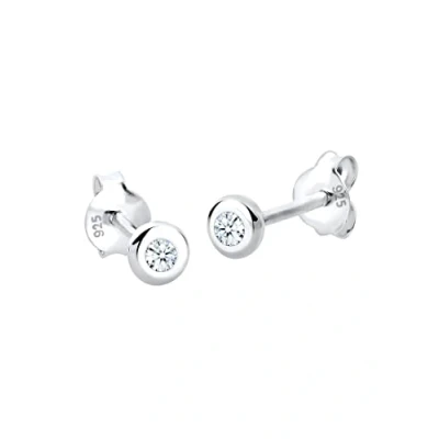 Imagen de Elli Pendientes básicos para damas con diamante (0,06 ct.) en plata esterlina 925