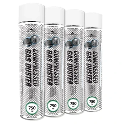 Imagen de AABCOOLING Home&amp;Office Compressed Gas Duster Botella de Aire 4 x 750ml K3, Comprimido, para Limpiar Teclados, Limpieza Material Oficina