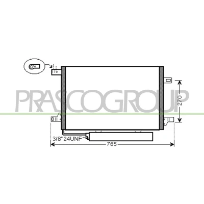 Imagen de PRASCO ME324C001 Condensador con secador 15 13 Aluminio 766 MERCEDES BENZ: Clase A, B