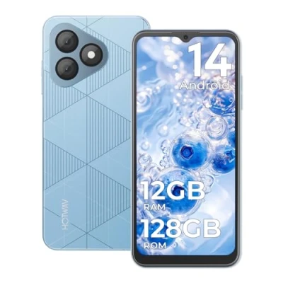 Imagen de HOTWAV Note 15 Pro Android 14 Teléfono Móvil, 12GB RAM+128GB ROM/1TB TF, Batería 5160mAh Moviles Libres 6,6 Pulgadas HD+,13MP+5MP Octa Core Smartphone 2024 Dual 4G SIM/Face ID/Fingerprint/OTG/GPS/BT5