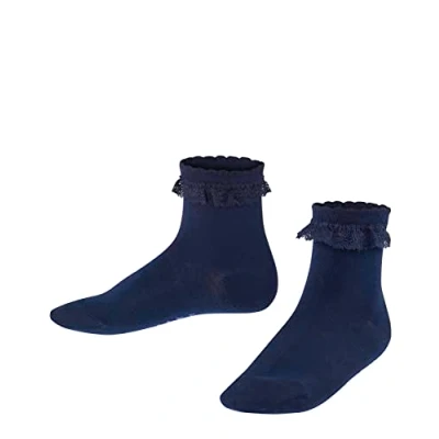 Imagen de FALKE Romantic Lace K SO algodón unicolor 1 par, Calcetines Unisex niños, Azul (Marine 6120), 23 26