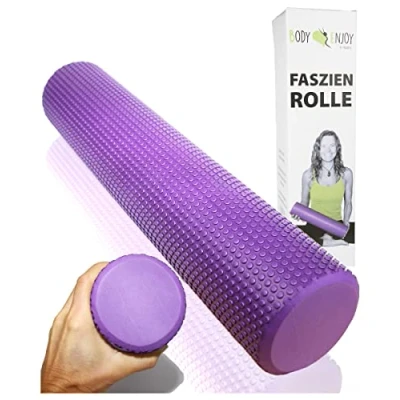 Imagen de Foam Roller de Espuma EVA para Fascia Trigger Point; Rodillo masaje muscular Ø9.5cm x43cm violeta; Rulo Estirar Espalda Neck e Pilates; Rollo Cilindro automasaje