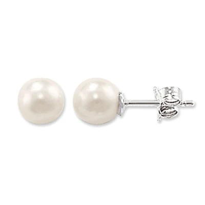 Imagen de Thomas SABO Perlenohrstecker Klein Pendientes, Mujer, Talla: One Size, Silver coloured, white