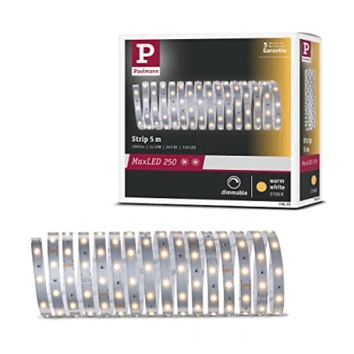 Imagen de Paulmann 79855 Strip LED MaxLED 250 5 m blanco cálido IP20 incl. 1x20 W, strip, regleta, tira de luz 2700 K