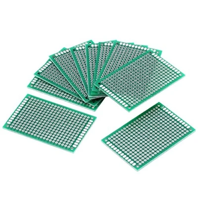 Imagen de Placa de circuito PCB universal Prototipos doble cara para experimentos electrónicos soldadura DIY 4 x 6 cm 10 piezas