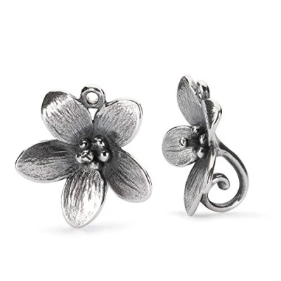 Imagen de Trollbeads Pendientes de plata 925 para mujer, 1 cm, TAGEA 30003, Plata, No es una piedra preciosa
