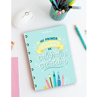 Imagen de Mi primer cuaderno de caligrafia creativa. RUBIO lettering +8 años