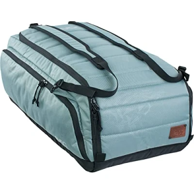 Imagen de EVOC Gear Bag 55 Bolsa de Equipo (función Mochila, Material Exterior Especialmente Robusto, Correas Hombro Desmontables, divisores Variables, Resistente a la Suciedad/al Agua), Acero/Gris