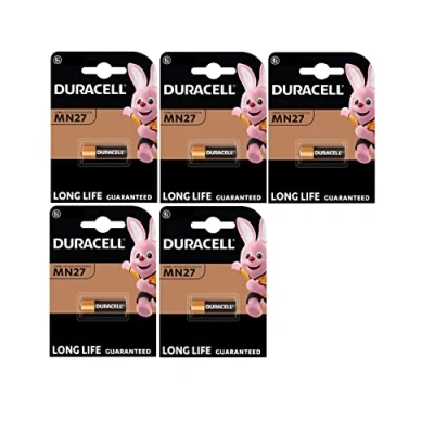 Imagen de 5 x Duracell MN27 27A A27 8LR732 (5 blísters de 1 batería) pilas