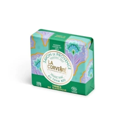 Imagen de La Corvette Jabón TERRES de GARRIGUE tomillo y madera olivo 100g COSMOS ORGANIC