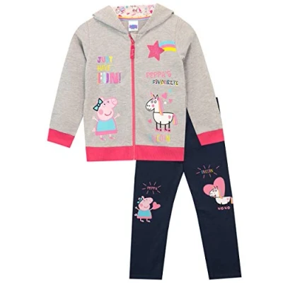 Imagen de Peppa Pig Conjunto de Sudadera con Capucha y Leggings para Niñas Unicornio Multicolor 3 4 Años