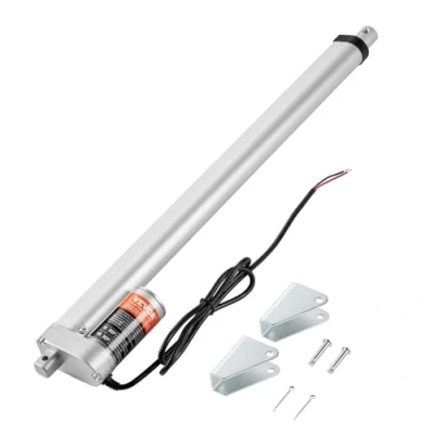 Imagen de VEVOR Actuador Lineal de 12 V, Movimiento 450 mm 330 lbs/1500 N 5 mm/s con Soporte Montaje y Protección IP54 para Muebles, Sistemas Automatización, Equipos Mecánicos