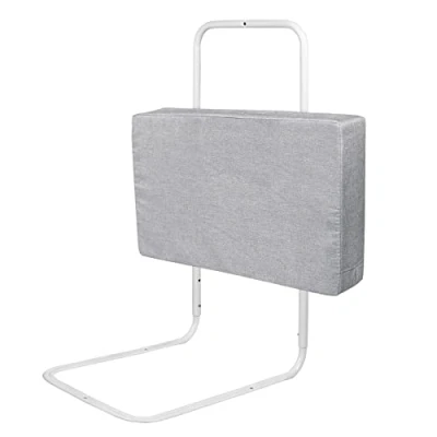 Imagen de HENGMEI Barrera de Cama 60 cm, Rejilla protección, Altura Regulable, anticaídas, 40 Tubo Acero Ajustable, Color Gris