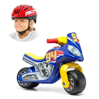 Imagen de Molto Moto Correpasillos Cross Race 24 con Casco Rojo para Todo Tipo de Terrenos Juguetes Infantiles Seguros y Resistentes Fomenta el Sano Desarrollo Niños Niñas +18 Meses