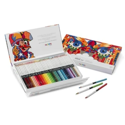 Imagen de CARIOCA Plus I Lápices de color madera 4.0 con mina gruesa blanda altamente pigmentada Estuche rígido 40 piezas
