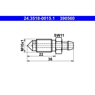 Imagen de ATE 24.3518 0015.1 Válvula/tornillo de purga aire