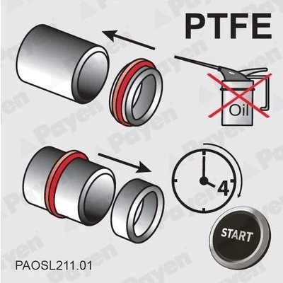 Imagen de PAYEN LK5024 Reten del Cigueñal PTFE (politetrafluoretilen)/ACM (caucho poliacrílico) Carcasa (cárter) incorporada VOLKSWAGEN: Golf 7