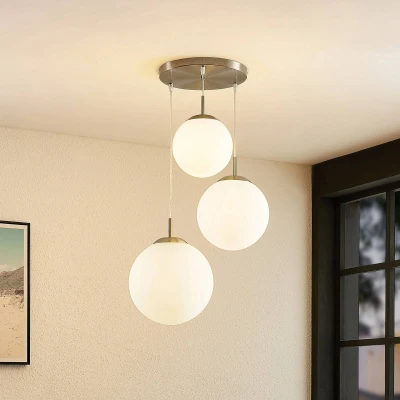 Imagen de Lindby lámpara colgante &#039;Heleska&#039; (Moderno) en Blanco hecho de Metal e.o. para Salón &amp; Comedor (3 llamas, E27) colgante, lámpara, techo, techo