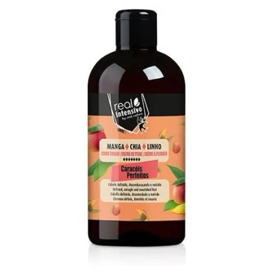 Imagen de Real Natura Crema de Peinar Caracóis Perfeitos Definición Impecable Hidratación Profunda Cuidado Suave Protección y Brillo 300 ml