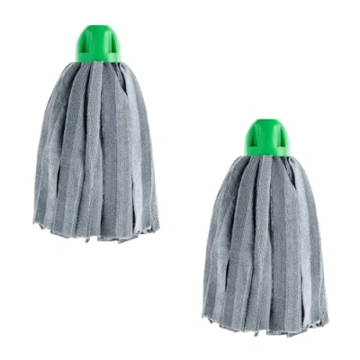 Imagen de MAYA Fregona MAX Pro Tiras. Limpieza para Todo Tipo de Suelos. 100 % Microfibra. Super Absorbente y No Raya. Rosca Universal. Pack 2 Fregonas (Verde)