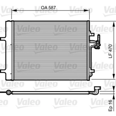 Imagen de VALEO 814184 Condensador sin secador Aluminio 470 R 134 a FORD: MONDEO 4 Turnier, S Max Mk1, Stufenheck, LAND ROVER: Range Rover Evoque