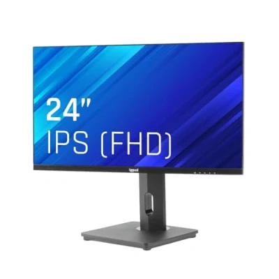 Imagen de iggual Monitor Giratorio 24&quot; Pantalla IPS LED Pivotante Resolución Full HD 100 Hz. Formato 16:9, Ajustable en Altura. Rotación 45º / Giro 90 º e Inclinación 15ª a +20º (54,1x31,2x4,7 cm) ML24FA