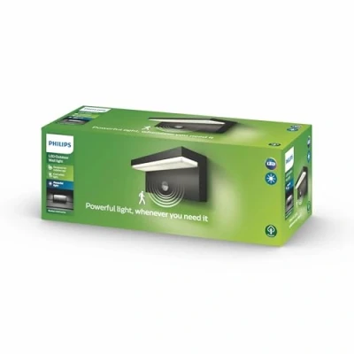 Imagen de Philips myGarden Aplique 1648493P3 Lámpara de pared con sensor movimiento, IP44, para jardín y patio, nivel protección I, 4000 Kelvin
