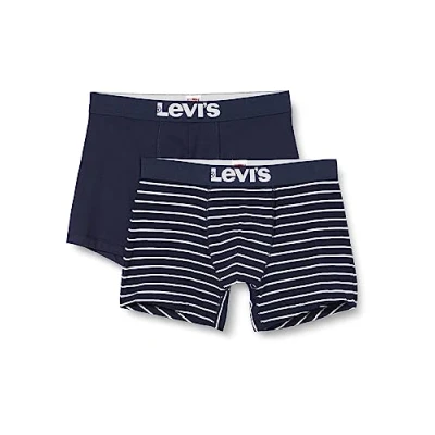 Imagen de Levi&#039;s Vintage Stripe Boxer 2 PACK Calzoncillos, Hombre, Talla: Large, Navy