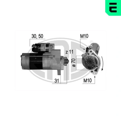 Imagen de ERA 220642A Motor de arranque 12 2 11 NISSAN: NP300 Navara Pick up, Pathfinder 3, Cabstar