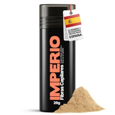 Imagen de IMPERIO Fibras Capilares y Densificador de Cabello Algodón natural. Llena engrosa su Microfibras en Polvo Para Mujeres Hombres 26g (Rubio Medio)
