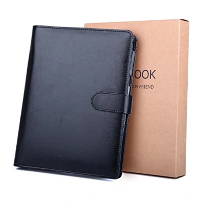 Imagen de Cuaderno de piel A5 BESTOO Recargable Hojas Sueltas para Negocios Conferencias Viajes Libreta 100 Páginas Grosor (Negro)