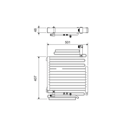 Imagen de VALEO 814296 Condensador sin secador Aluminio 407 R 134 a AUDI: Coupe B3
