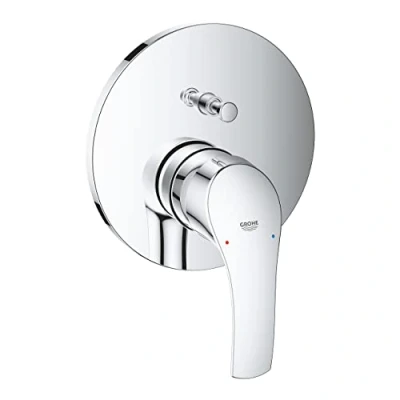 Imagen de GROHE Eurosmart: batería de baño monomando (juego montaje completo, superficie duradera, cambio automático bañera/ducha), cromada, 24043002, 1 unidad