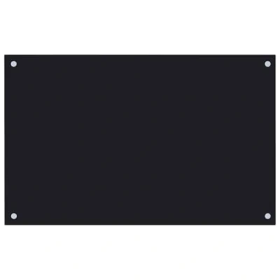 Imagen de vidaXL Protector Salpicaduras Cocina Vidrio Templado Negro 80x50cm Protección Herramientas Accesorios Grasa al Cocinar Fiable Práctico
