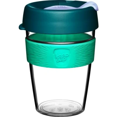 Imagen de KeepCup Eventide Taza de café reutilizable plástico ligero original con tapa a prueba salpicaduras, 340 ml